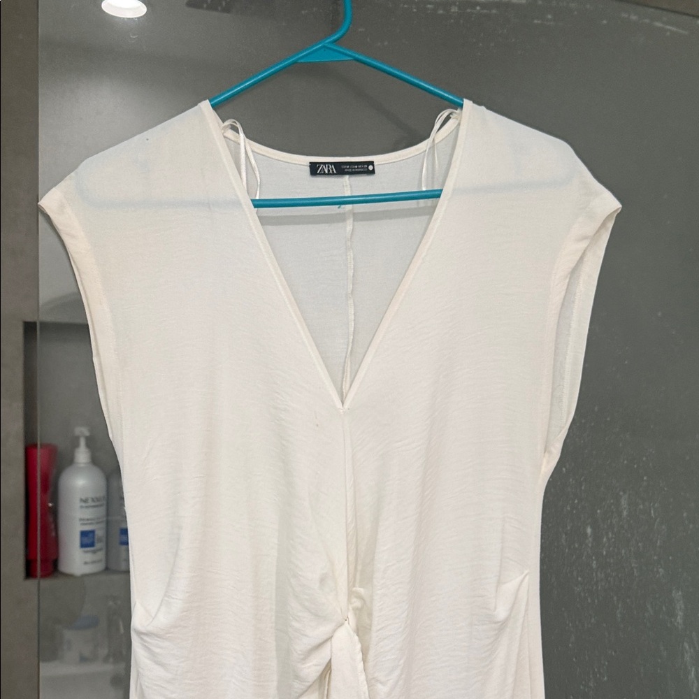 Zara white Midi Dress size M - Picture 5 of 8